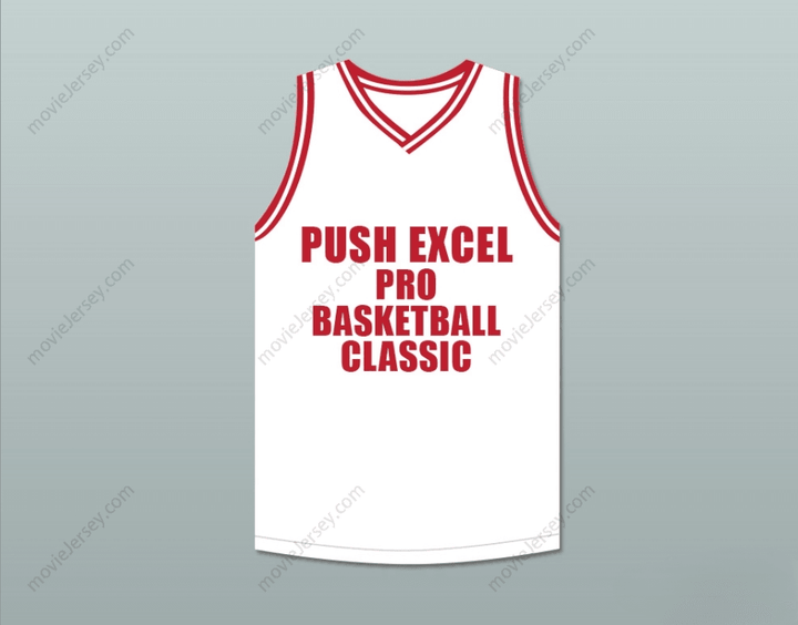 CUSTOM ANY Name Number KEVIN WILLIS 42 PUSH EXCEL PRO BASKETBALL CLASSIC WHITE BASKETBALL JERSEY 1988 CHARITY EVENT Top Stitched S-6XL
