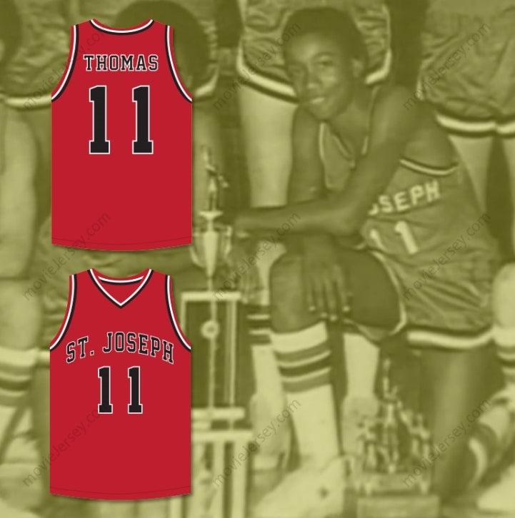 CUSTOM ANY Name Number ISIAH THOMAS 11 CHARGERS HIGH SCHOOL RED BASKETBALL JERSEY Top Stitched S-6XL
