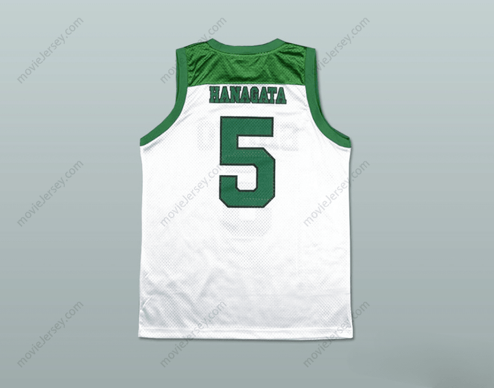 CUSTOM ANY Name Number SLAM DUNK SHOYO 5 TORU HANAGATA WHITE BASKETBALL JERSEY MANGA Top Stitched S-6XL