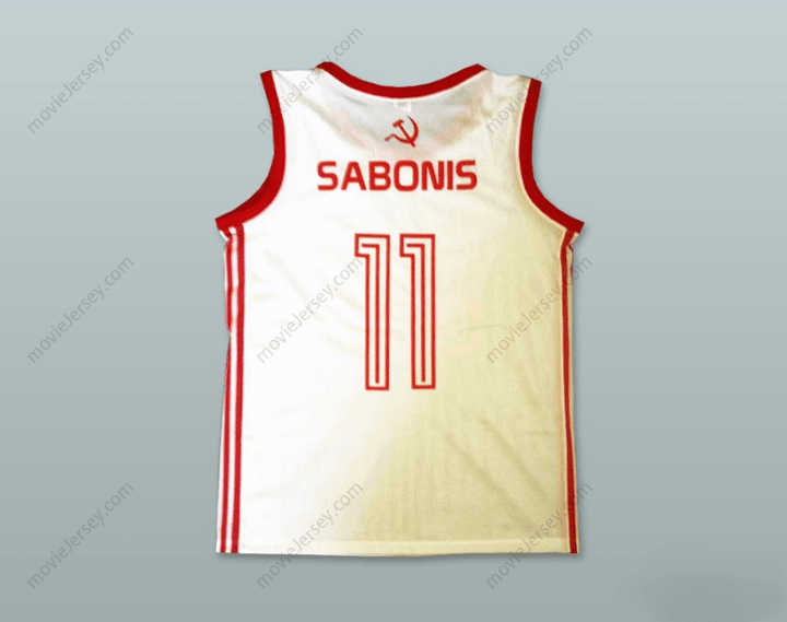 CUSTOM ANY Name Number ARVYDAS SABONIS 11 SOVIET UNION CCCP BASKETBALL JERSEY Top Stitched S-6XL