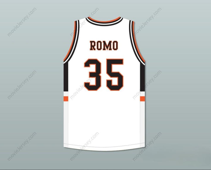 CUSTOM ANY Name Number TONY ROMO 35  HIGH SCHOOL WHITE BASKETBALL JERSEY WITH PATCH Top Stitched S-6XL