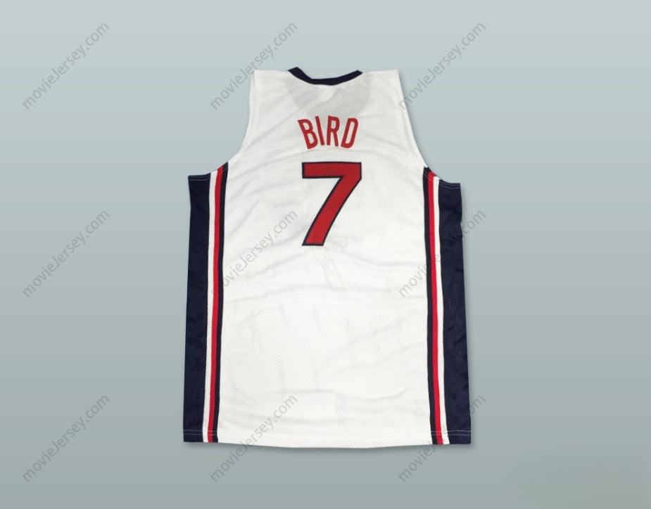CUSTOM ANY Name Number LARRY BIRD 7 USA HOME BASKETBALL JERSEY Top Stitched S-6XL