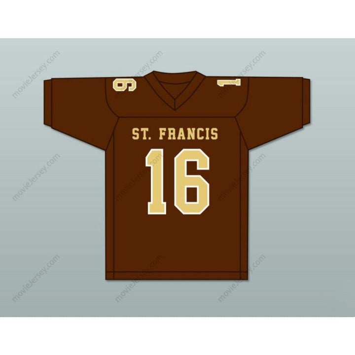 CUSTOM ANY Name Number GREG DULCICH 16 SAINT FRANCIS HIGH SCHOOL GOLDEN KNIGHTS Football Jersey Top Stitched S-6XL