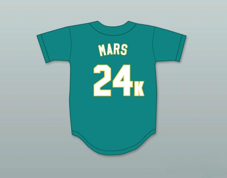 Custom Any Name Number MARS 24K HOOLIGANS TEAL BASEBALL JERSEY Top Stitched S-6XL