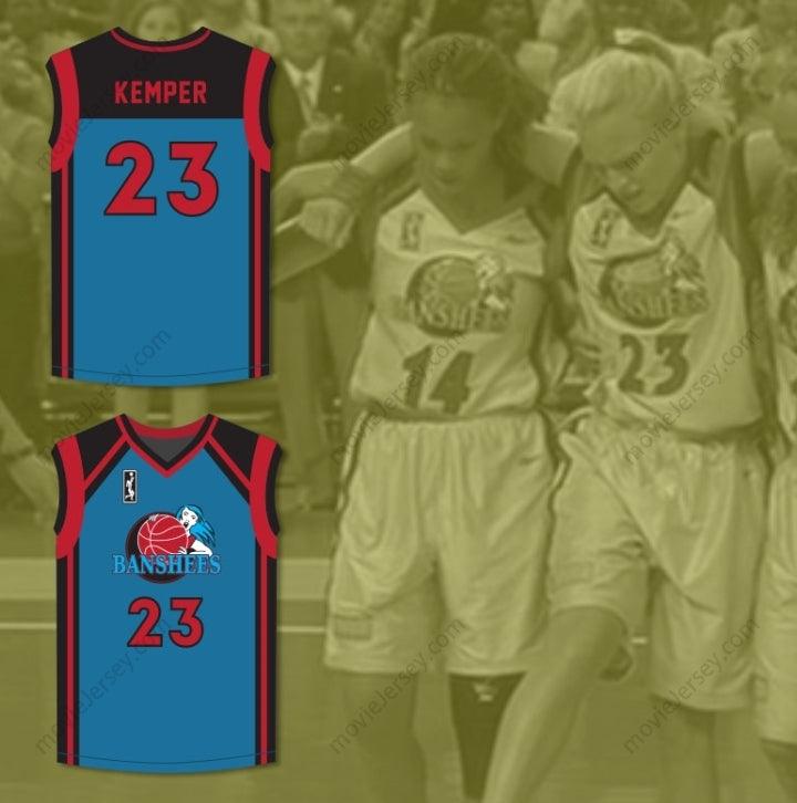 CUSTOM ANY Name Number ANGIE COSSEY NATALIE KEMPER 23 CHARLOTTE BANSHEES AWAY BASKETBALL JERSEY WITH WUBA PATCH JUWANNA MANN Top Stitched S-6XL