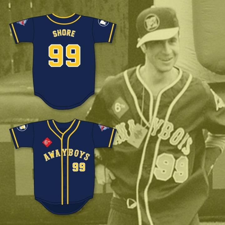 Custom Any Name Number PAULY SHORE 99 AWAYBOYS BASEBALL JERSEY 6TH ANNUAL ROCK N' JOCK SOFTBALL CHALLENGE 1995 Top Stitched S-6XL
