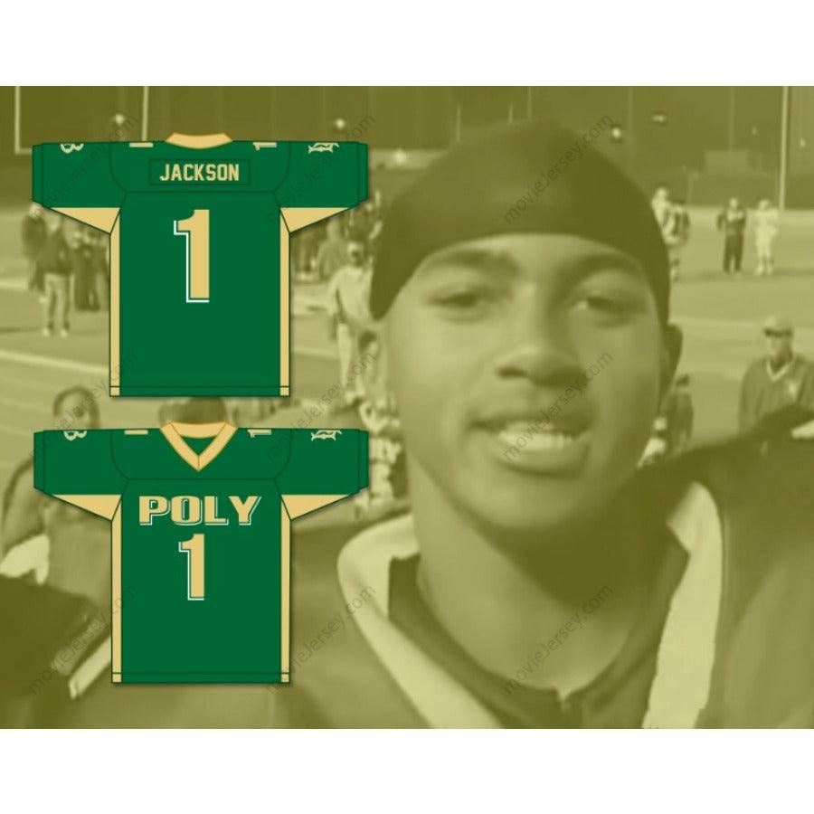 CUSTOM ANY Name Number DESEAN JACKSON 1 LONG BEACH POLYTECHNIC HIGH SCHOOL JACKRABBITS Football Jersey Top Stitched S-6XL