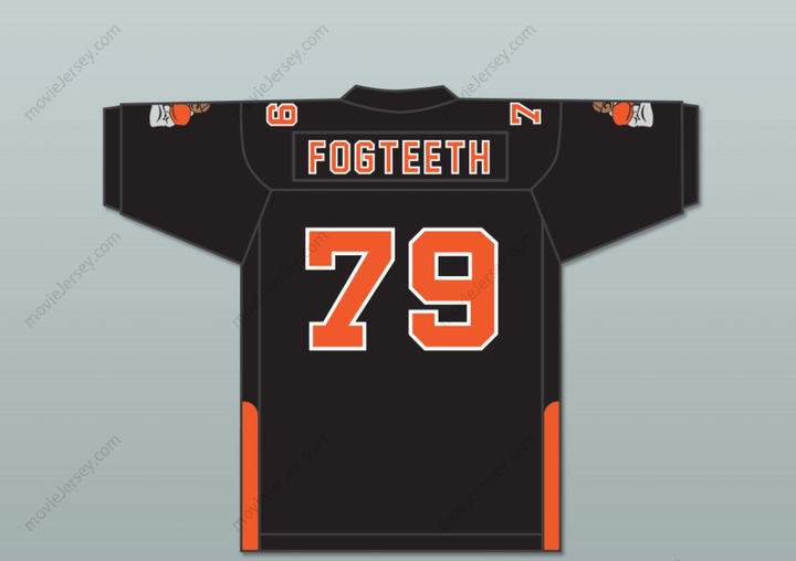 CUSTOM ANY Name Number Orc Fogteeth 79 Black Football Jersey with PatchesTop Stitched S-6XL