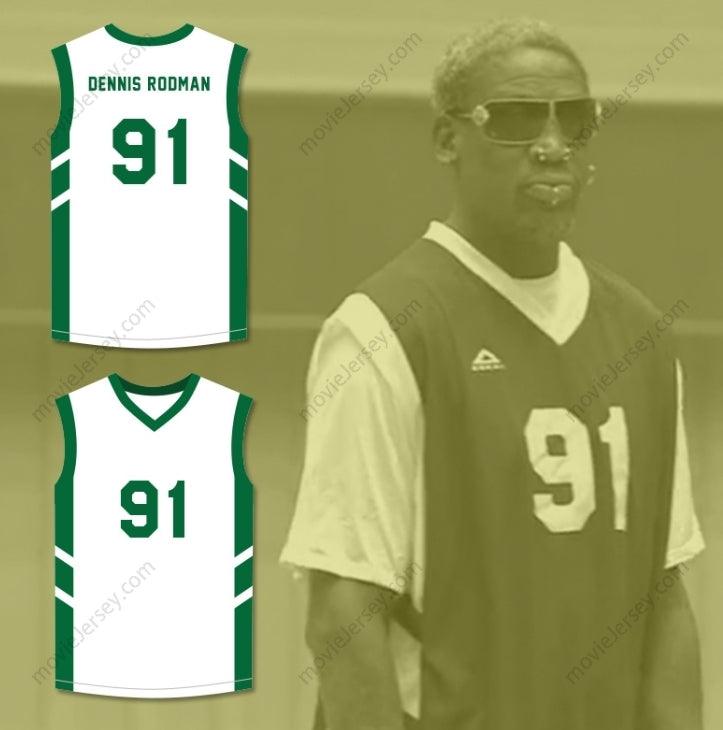 CUSTOM ANY Name Number DENNIS RODMAN 91 WHITE BASKETBALL JERSEY DENNIS RODMAN'S BIG BANG IN PYONGYANG Top Stitched S-6XL