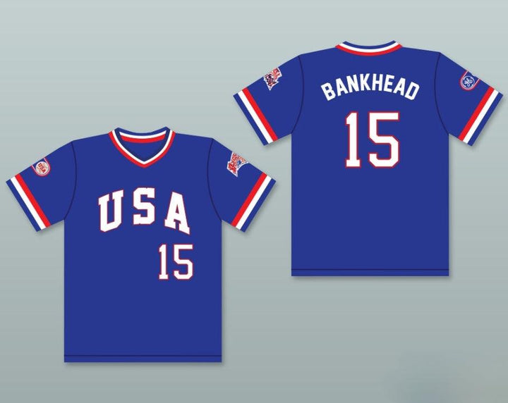 Custom Any Name Number SCOTT BANKHEAD 15 1984 USA TEAM BLUE BASEBALL JERSEY Top Stitched S-6XL