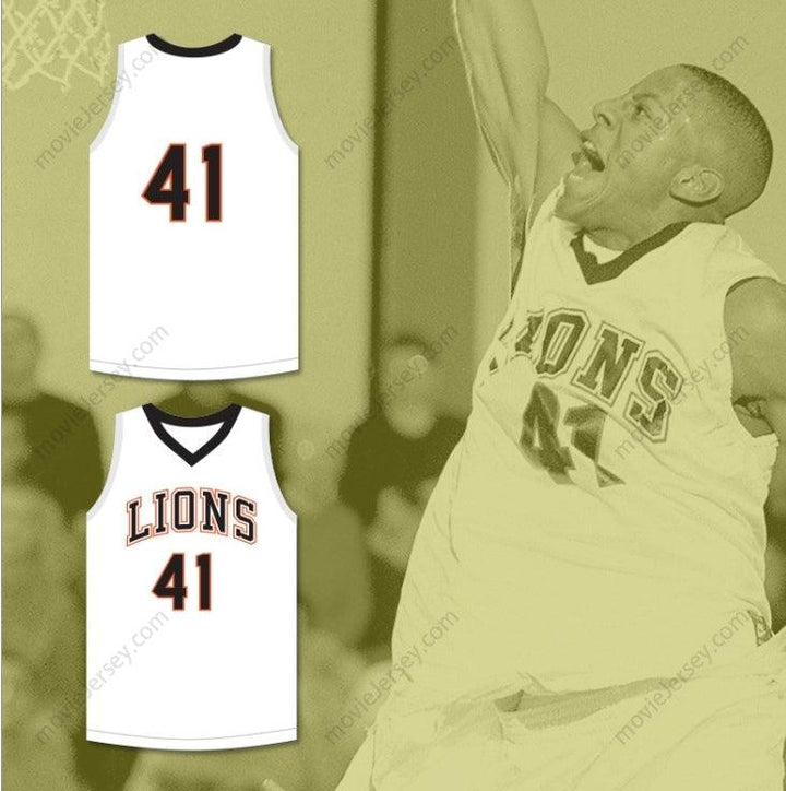 CUSTOM ANY Name Number ANDRE IGUODALA 41 LANPHIER HIGH SCHOOL LIONS WHITE BASKETBALL JERSEY 1 Top Stitched S-6XL