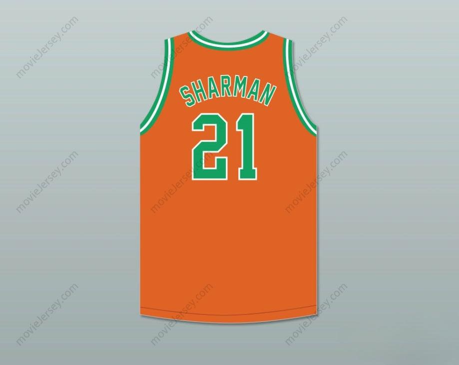 CUSTOM ANY Name Number BILL SHARMAN 21 PORTERVILLE HIGH SCHOOL PANTHERS ORANGE BASKETBALL JERSEY 1 Top Stitched S-6XL
