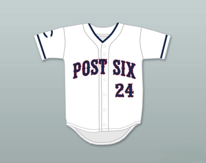 Custom Any Name Number BRANDON NIMMO 24  POST SIX WHITE BASEBALL JERSEY 2 Top Stitched S-6XL
