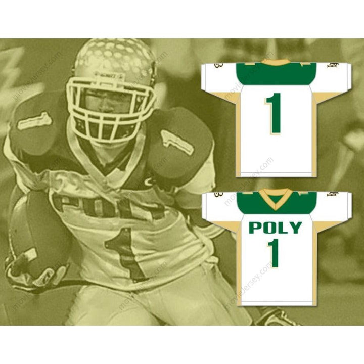 CUSTOM ANY Name Number DESEAN JACKSON 1 LONG BEACH POLYTECHNIC HIGH SCHOOL JACKRABBITS Football Jersey Top Stitched S-6XL