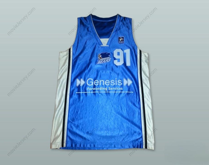 CUSTOM ANY Name Number DENNIS RODMAN 91 BRIGHTON BEARS BASKETBALL JERSEY Top Stitched S-6XL