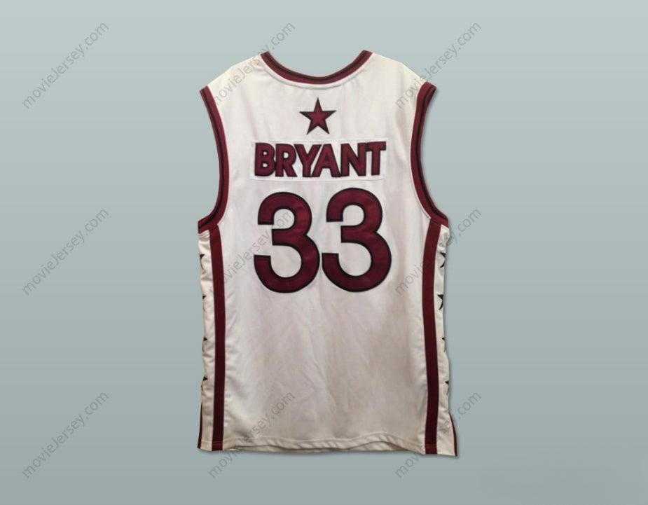 CUSTOM ANY Name Number BRYANT LOWER MERION HIGH SCHOOL BASKETBALL JERSEY WHITE SIDE STARS Top Stitched S-6XL