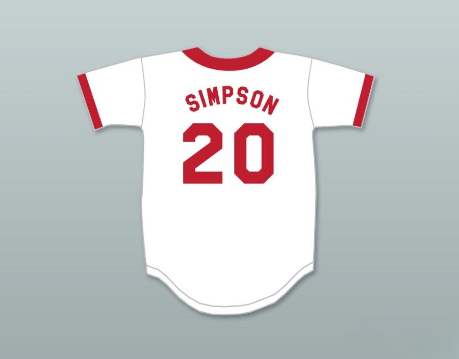 Custom Any Name Number HOMER SIMPSON 20  NUCLEAR POWER PLANT SOFTBALL TEAM BASEBALL JERSEY Top Stitched S-6XL