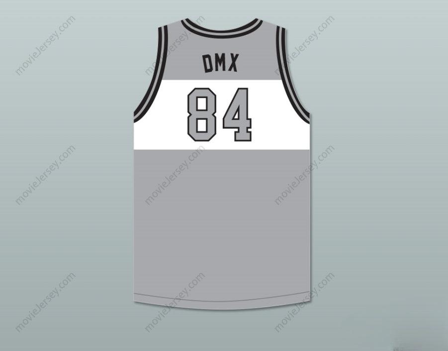 CUSTOM ANY Name Number DMX 84 ROUGH RYDERS GRAY BASKETBALL JERSEY 4 Top Stitched S-6XL