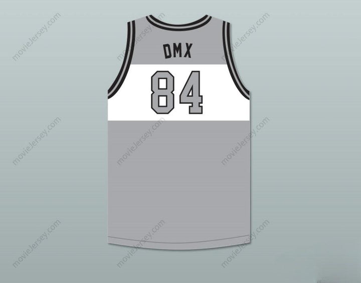 CUSTOM ANY Name Number DMX 84 ROUGH RYDERS GRAY BASKETBALL JERSEY 4 Top Stitched S-6XL