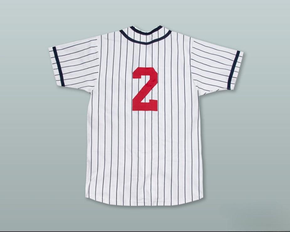 Custom Any Name Number  BLACK CRACKERS 2 NEGRO LEAGUE WHITE PINSTRIPED BASEBALL JERSEY Top Stitched S-6XL