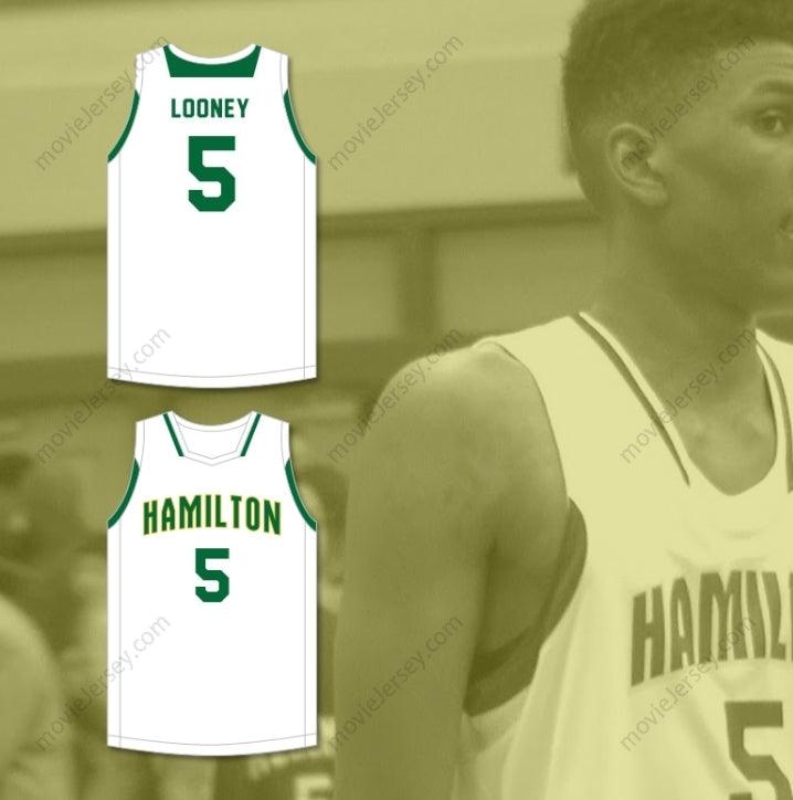 CUSTOM ANY Name Number KEVON LOONEY 5 ALEXANDER  HIGH SCHOOL WILDCATS WHITE BASKETBALL JERSEY 4 Top Stitched S-6XL