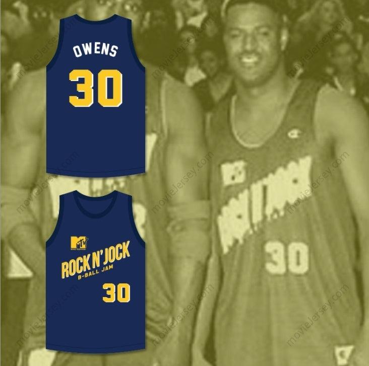 CUSTOM ANY Name Number BILLY OWENS 30 VIOLATORS BASKETBALL JERSEY SECOND ANNUAL ROCK N' JOCK B-BALL JAM 1992 Top Stitched S-6XL