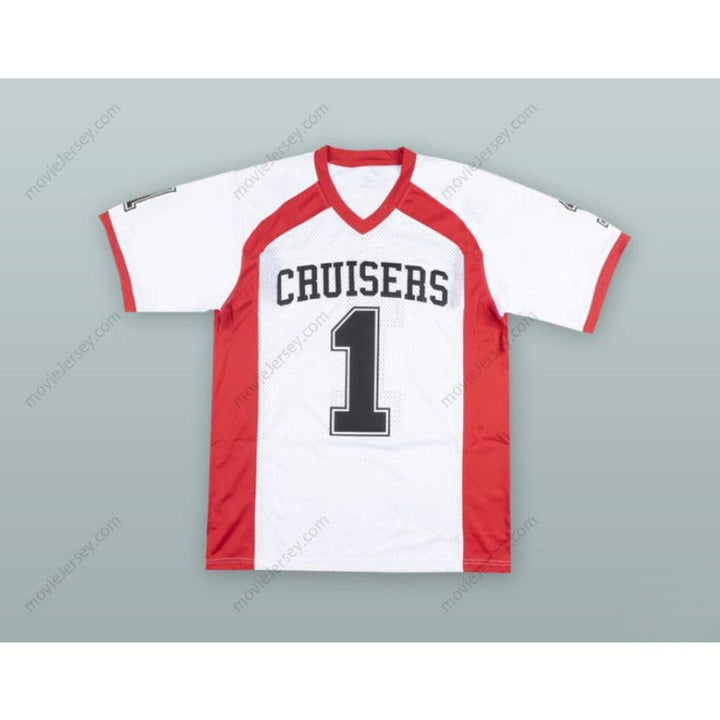 CUSTOM ANY Name Number LE'VEON BELL 1  MADISON HIGH SCHOOL CRUISERS WHITE FOOTBALL JERSEY Top Stitched S-6XL