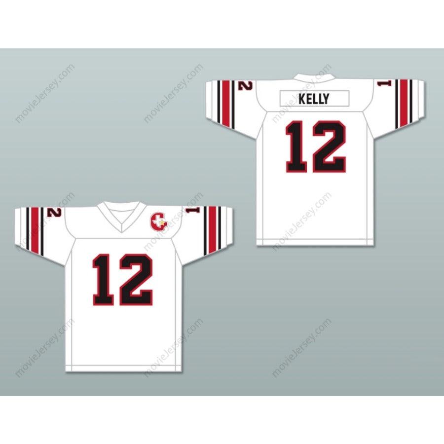 CUSTOM ANY Name Number 1984 USFL JIM KELLY 12 HOUSTON GAMBLERS ROAD Football Jersey Top Stitched S-6XL