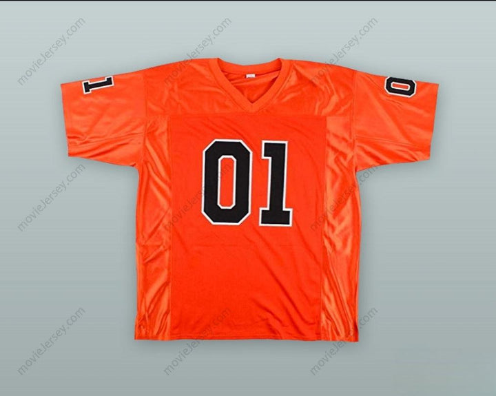 CUSTOM ANY Name Number DUKES OF HAZZARD 01 GENERAL LEE ORANGE FOOTBALL JERSEY Top Stitched S-6XL