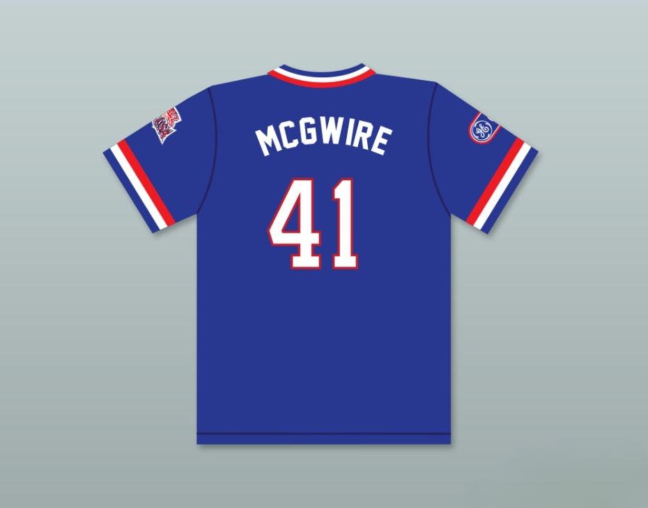 Custom Any Name Number MARK MCGWIRE 41 1984 USA TEAM BLUE BASEBALL JERSEY Top Stitched S-6XL