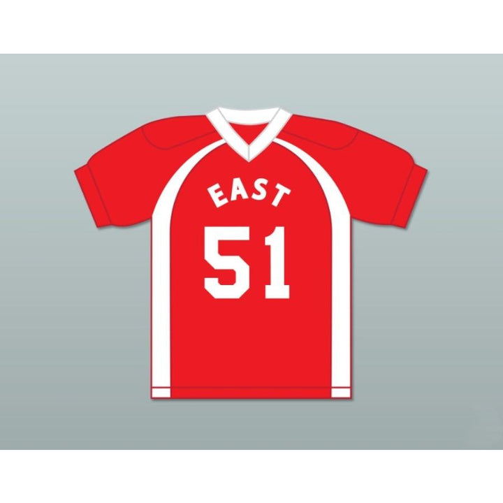 CUSTOM ANY Name Number T.J. JUCKSON 51 EAST FOOTBALL JERSEY KEY PEELE Top Stitched S-6XL