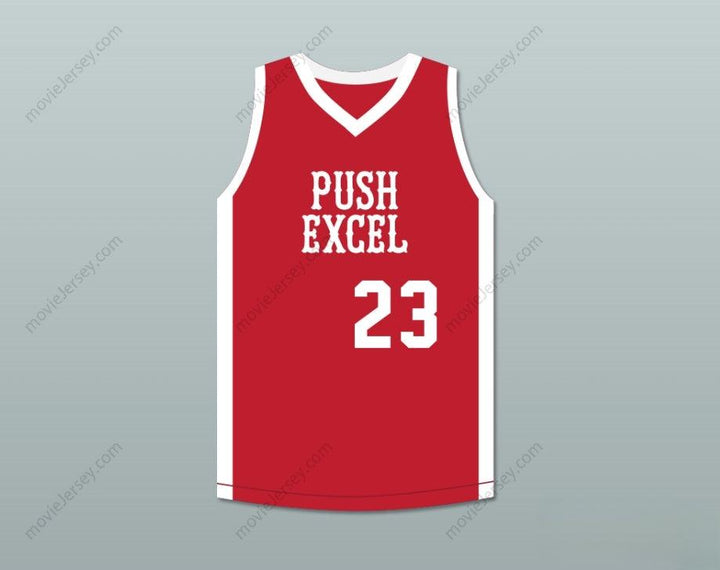 CUSTOM ANY Name Number MICHAEL  23 PUSH EXCEL PRO BASKETBALL CLASSIC RED BASKETBALL JERSEY 1985 CHARITY EVENT Top Stitched S-6XL