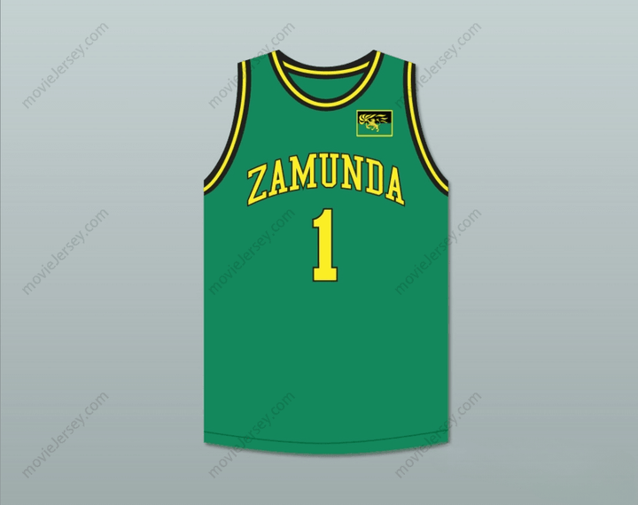 CUSTOM ANY Name Number PRINCE AKEEM JOFFER 1 FICTIONAL AFRICAN COUNTRY GREEN BASKETBALL JERSEY WITH FLAG PATCH Top Stitched S-6XL