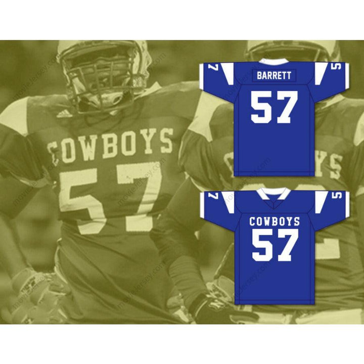 CUSTOM ANY BLUE SHAQUIL BARRETT 57 BOYS TOWN HIGH SCHOOL FOOTBALL JERSEY
