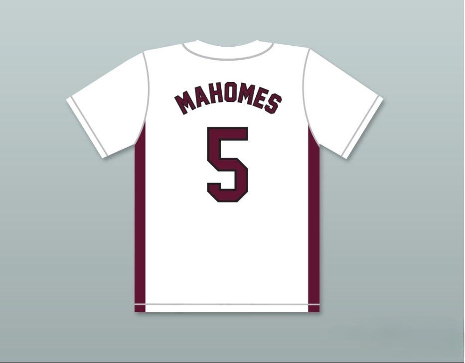 Custom Any Name Number PATRICK MAHOMES 5 WHITEHOUSE HIGH SCHOOL WILDCATS WHITE BASEBALL JERSEY 2 Top Stitched S-6XL