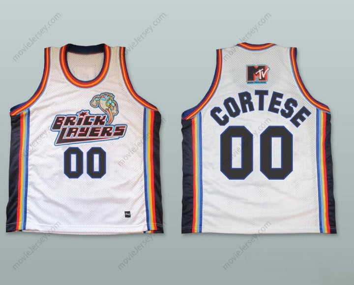CUSTOM ANY Name Number DAN CORTESE 00 BRICKLAYERS BASKETBALL JERSEY SIXTH ANNUAL ROCK N' JOCK B-BALL JAM 1996 Top Stitched S-6XL