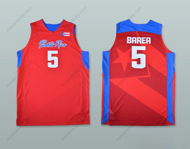 CUSTOM ANY Name Number J.J. BAREA 5 PUERTO RICO BASKETBALL JERSEY Top Stitched S-6XL
