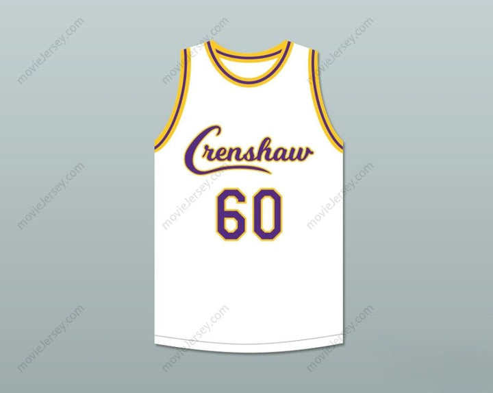 CUSTOM ANY Name Number NIPSEY HUSSLE 60 CRENSHAW WHITE BASKETBALL JERSEY 1 Top Stitched S-6XL