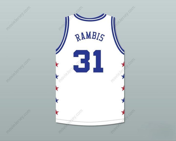 CUSTOM ANY Name Number KURT RAMBIS 31 MAGIC JOHNSON ALL STAR GAME WHITE BASKETBALL JERSEY 1986 MIDSUMMER NIGHT'S MAGIC CHARITY EVENT Top Stitched S-6XL