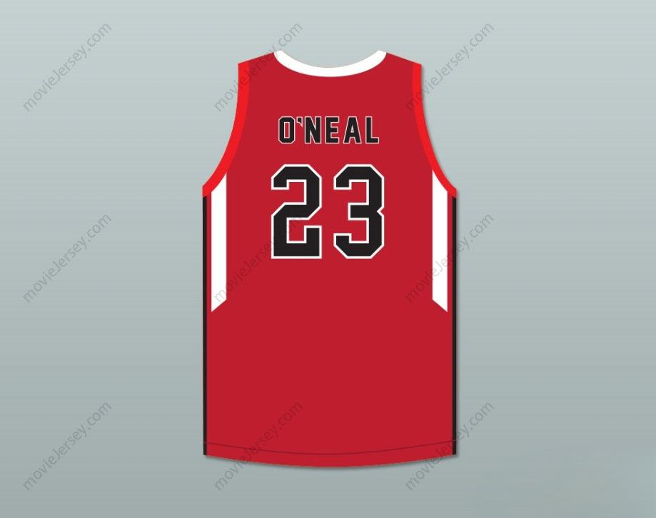 CUSTOM ANY Name Number SHAREEF O'NEAL 23 CROSSROADS SCHOOL ROADRUNNERS RED BASKETBALL JERSEY 2 Top Stitched S-6XL