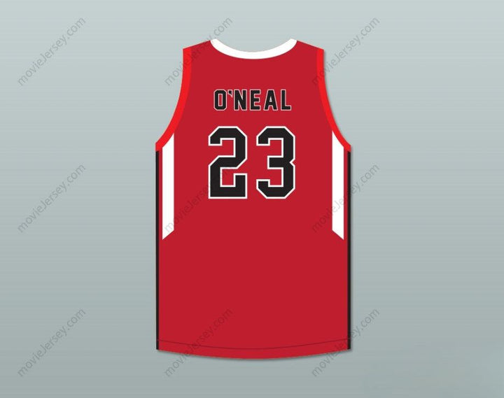 CUSTOM ANY Name Number SHAREEF O'NEAL 23 CROSSROADS SCHOOL ROADRUNNERS RED BASKETBALL JERSEY 2 Top Stitched S-6XL