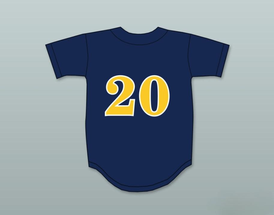 Custom Any Name Number MATTHEW STAFFORD 20 HIGHLAND PARK HIGH SCHOOL SCOTS NAVY BLUE BASEBALL JERSEY 3 Top Stitched S-6XL