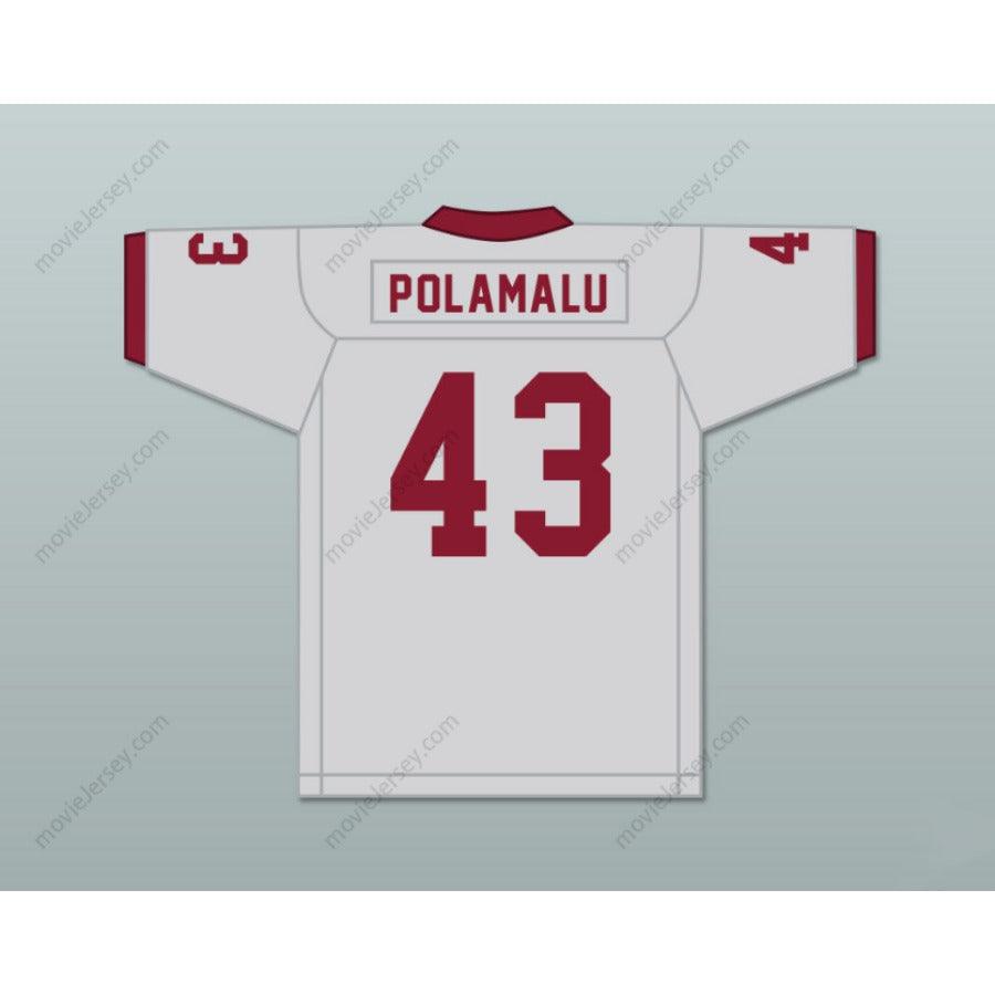 TROY POLAMALU 43 DOUGLAS HIGH SCHOOL TROJANS GRAY Football Jersey
