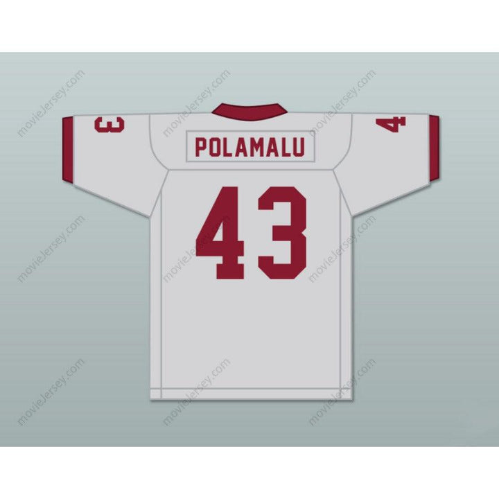 TROY POLAMALU 43 DOUGLAS HIGH SCHOOL TROJANS GRAY Football Jersey