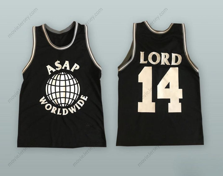 CUSTOM ANY Name Number A$AP ROCKY 14 FERG TRAP LORD WORLDWIDE BASKETBALL JERSEY Top Stitched S-6XL