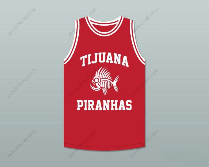CUSTOM ANY Name Number GUILLERMO RODRIGUEZ 27 TIJUANA PIRANHAS RED BASKETBALL JERSEY MEXICAN EXPANSION TEAM Top Stitched S-6XL