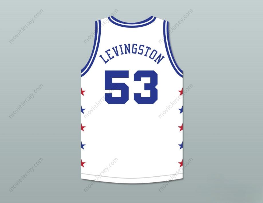 CUSTOM ANY Name Number CLIFF LEVINGSTON 53 MAGIC JOHNSON ALL STAR GAME WHITE BASKETBALL JERSEY 1986 MIDSUMMER NIGHT'S MAGIC CHARITY EVENT Top Stitched S-6XL