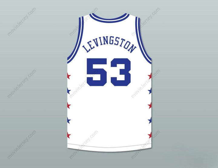 CUSTOM ANY Name Number CLIFF LEVINGSTON 53 MAGIC JOHNSON ALL STAR GAME WHITE BASKETBALL JERSEY 1986 MIDSUMMER NIGHT'S MAGIC CHARITY EVENT Top Stitched S-6XL