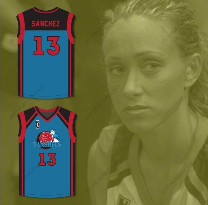 CUSTOM ANY Name Number TAMMI REISS VICKI SANCHEZ 13 CHARLOTTE BANSHEES AWAY BASKETBALL JERSEY WITH WUBA PATCH JUWANNA MANN Top Stitched S-6XL