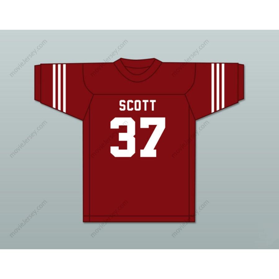 CUSTOM ANY Name Number JIM PARKER 37 SCOTT HIGH SCHOOL BULLDOGS MAROON FOOTBALL JERSEY Top Stitched S-6XL